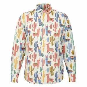 Chemise Homme Originale À Lamas - Manches Longues