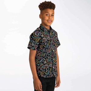 Chemise Enfant À Manches Courtes Style Moderne Et Ludique