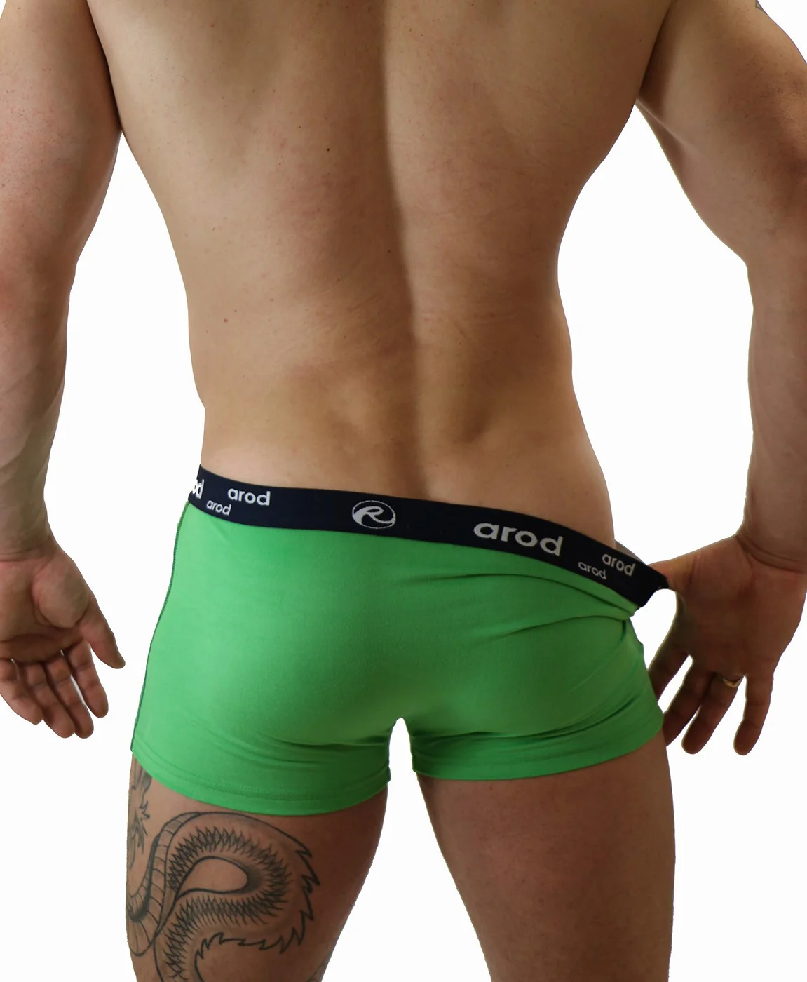 boxer homme coutures plates ZIGGY vert vif – Image 3