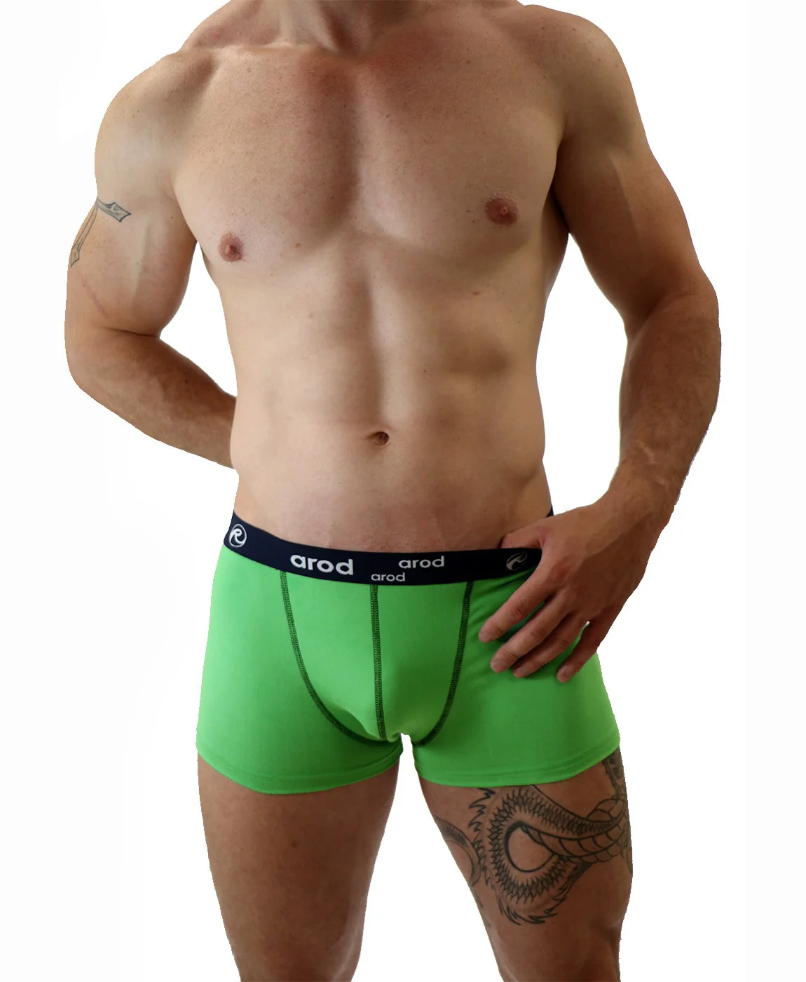 boxer homme coutures plates ZIGGY vert vif