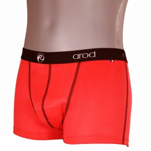 boxer homme coutures plates ZIGGY Rouge FLUO