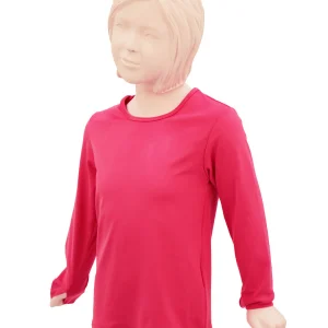 t-shirt enfant manches longues KAMI Fuchsia
