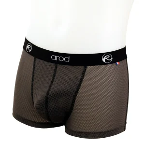 boxer homme coutures plates ZIGGY 3D ajouré graphite noir