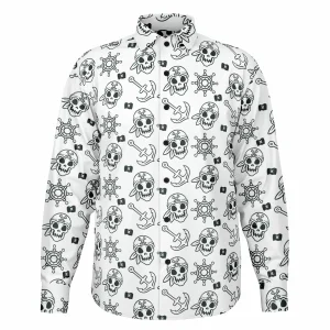 Chemise Homme Blanche Style Pirate - Manches Longues