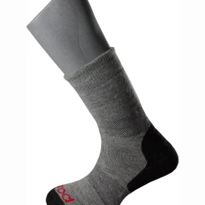 chaussettes laine mérinos jarrettes AWOOL gris