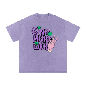 T-shirt “No More War” – Un style affirmé pour un message de paix