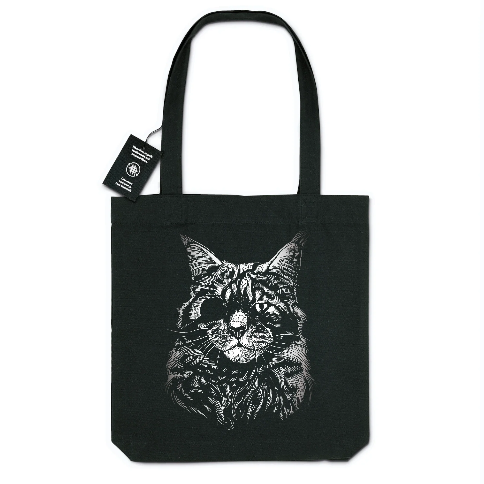 Totebag - BIO - 100% recyclé - Chat borgne