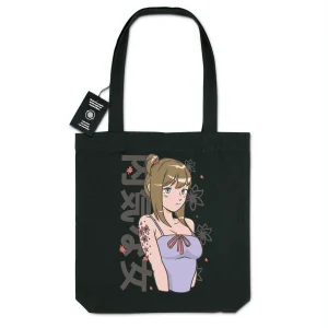 Totebag - BIO - 100% recyclé - "Anime Girl"