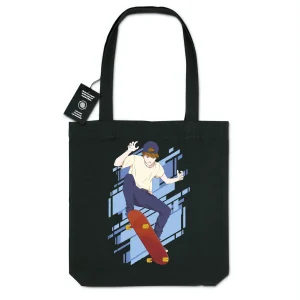 Totebag - BIO - 100% recyclé - "Anime Boy Skater"
