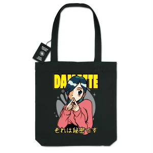 "Totebag - BIO - 100% recyclé" - "Secret Anime Girl"