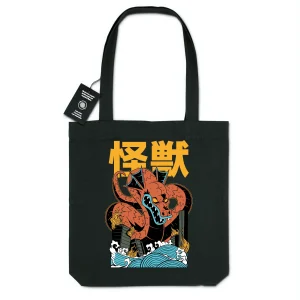 Totebag - BIO - 100% recyclé - "kaiju Dragon"