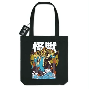 Totebag - BIO - 100% recyclé - "Kaiju Dragon"