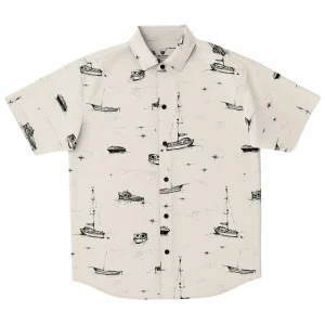 Chemise Homme - Manches Courtes à Bateaux