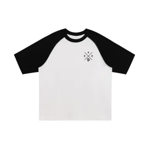 Color-Blocked Raglan Sleeve T-Shirt