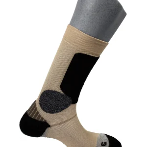 chaussettes anti-ampoules jarrettes ATREK beige / noir