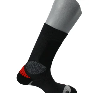 chaussettes anti-ampoules jarrettes ATREK noir / rouge