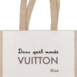 Sac en toile "Dans quel monde Vuitton"