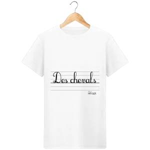 T-Shirt Homme  en coton Bio "Des chevals"