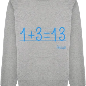 Sweat Homme en coton Bio  1+3=13