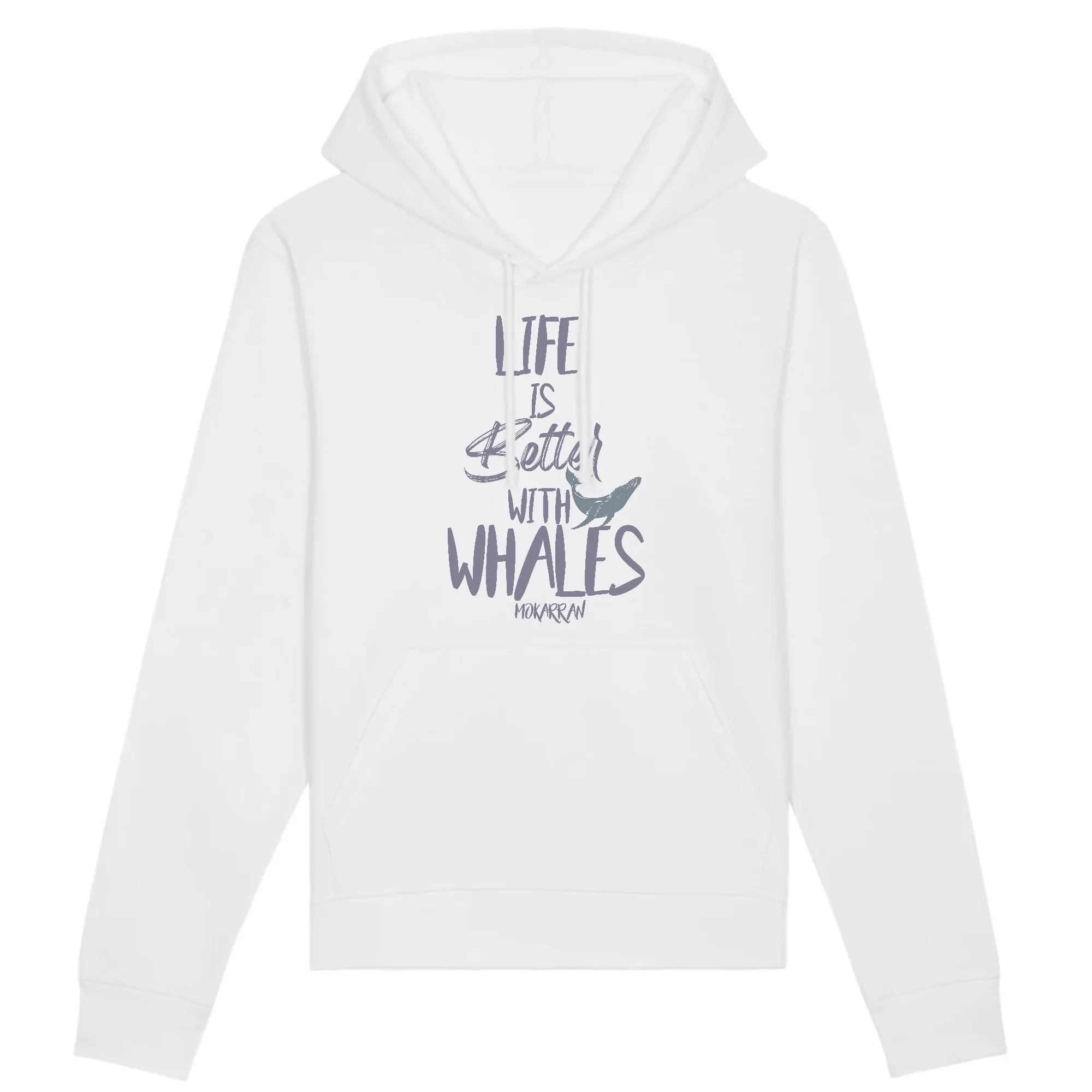 SWEAT À CAPUCHE BIO LIFE IS BETTER WITH WHALES – Image 2