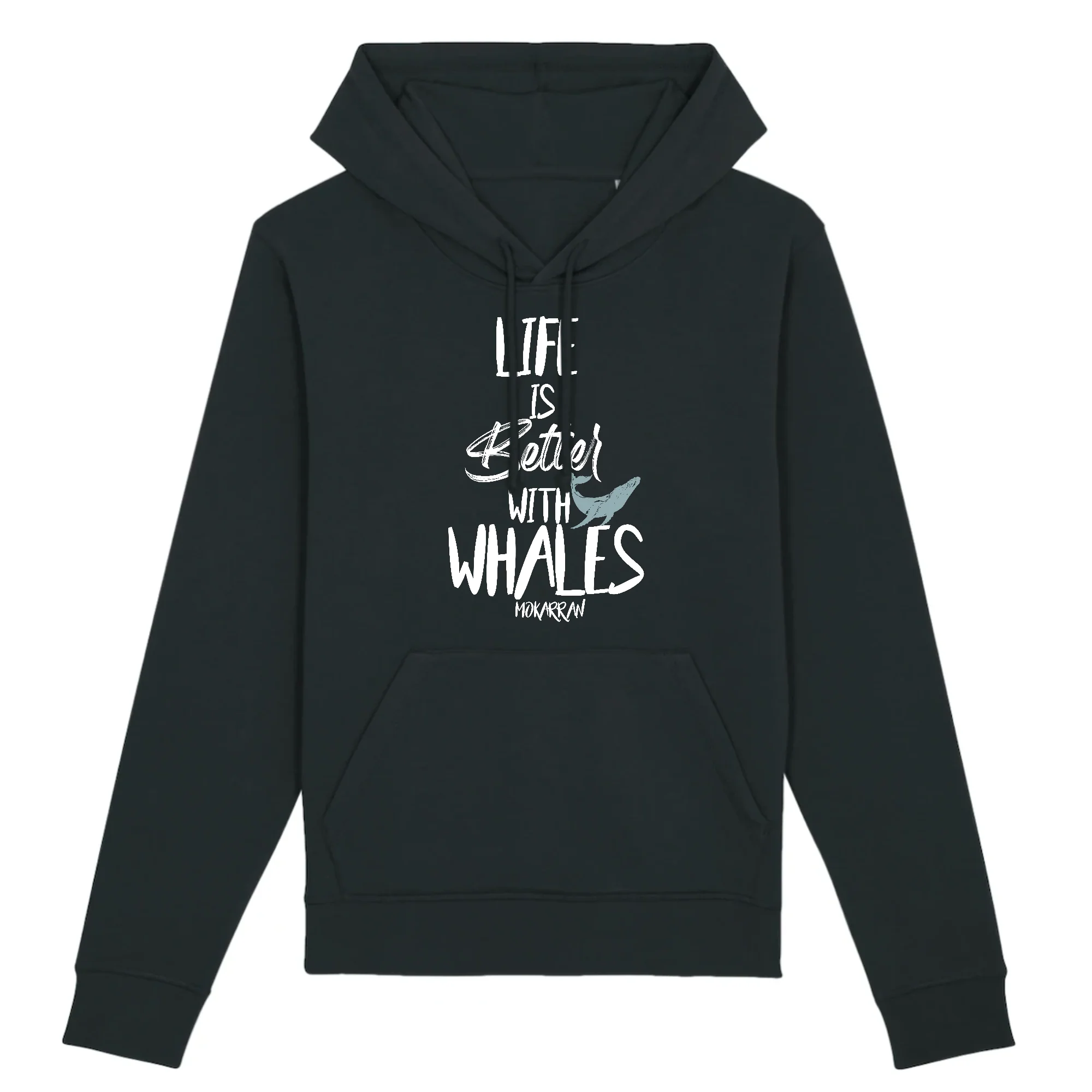 SWEAT À CAPUCHE BIO LIFE IS BETTER WITH WHALES – Image 4