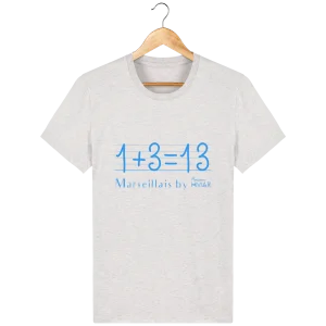 T-shirt homme en coton bio 1+3 =13