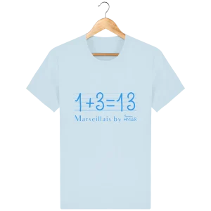 T-shirt homme en coton bio 1+3 =13