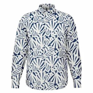 Chemise Homme Style Moderne Et Audacieux Avec Un Motif Géométrique Abstrait - Manches Longues