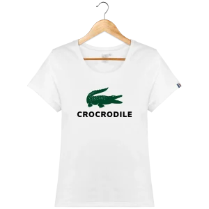 T-shirt femme "CROCRODILE" en coton Bio Made in France