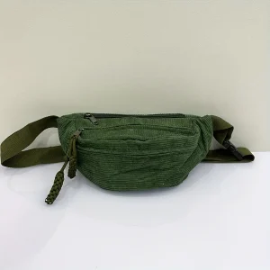Sac banane en velours vert