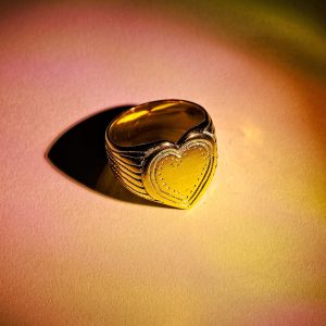 Bague Coeur Lourde Vermeil - Ombre Claire