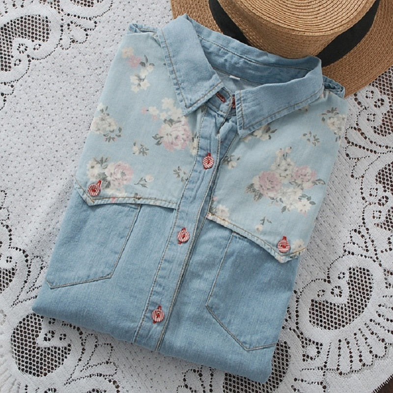 Chemise en Jean Femme Hippie – Image 2