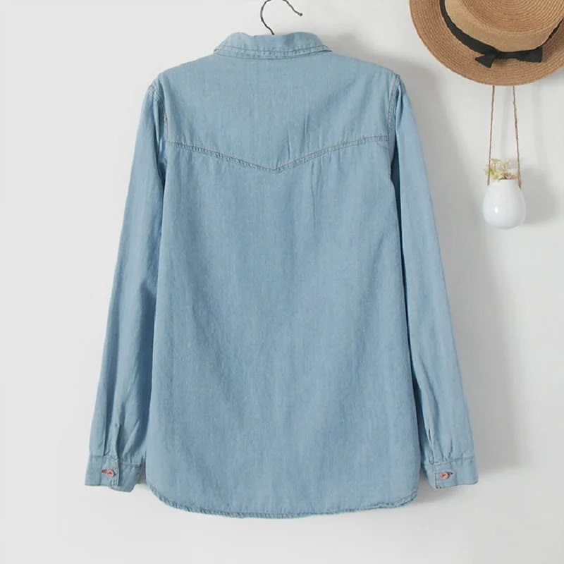 Chemise en Jean Femme Hippie – Image 3