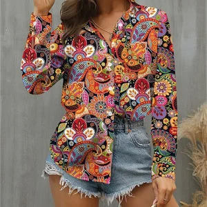 Haut Femme Hippie Psychédélique