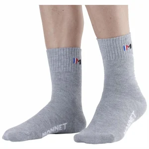 Chaussettes doubles MID TWIN de chez MONNET - col. Gris