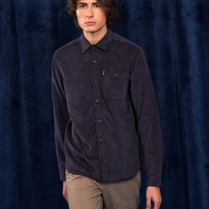 Chemise Respeto Velours Bleu Marine
