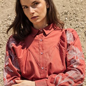 Chemise Donata Flores Rouge Brique