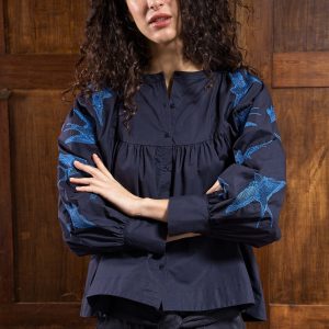 Chemise Doria Aves Bleu Marine