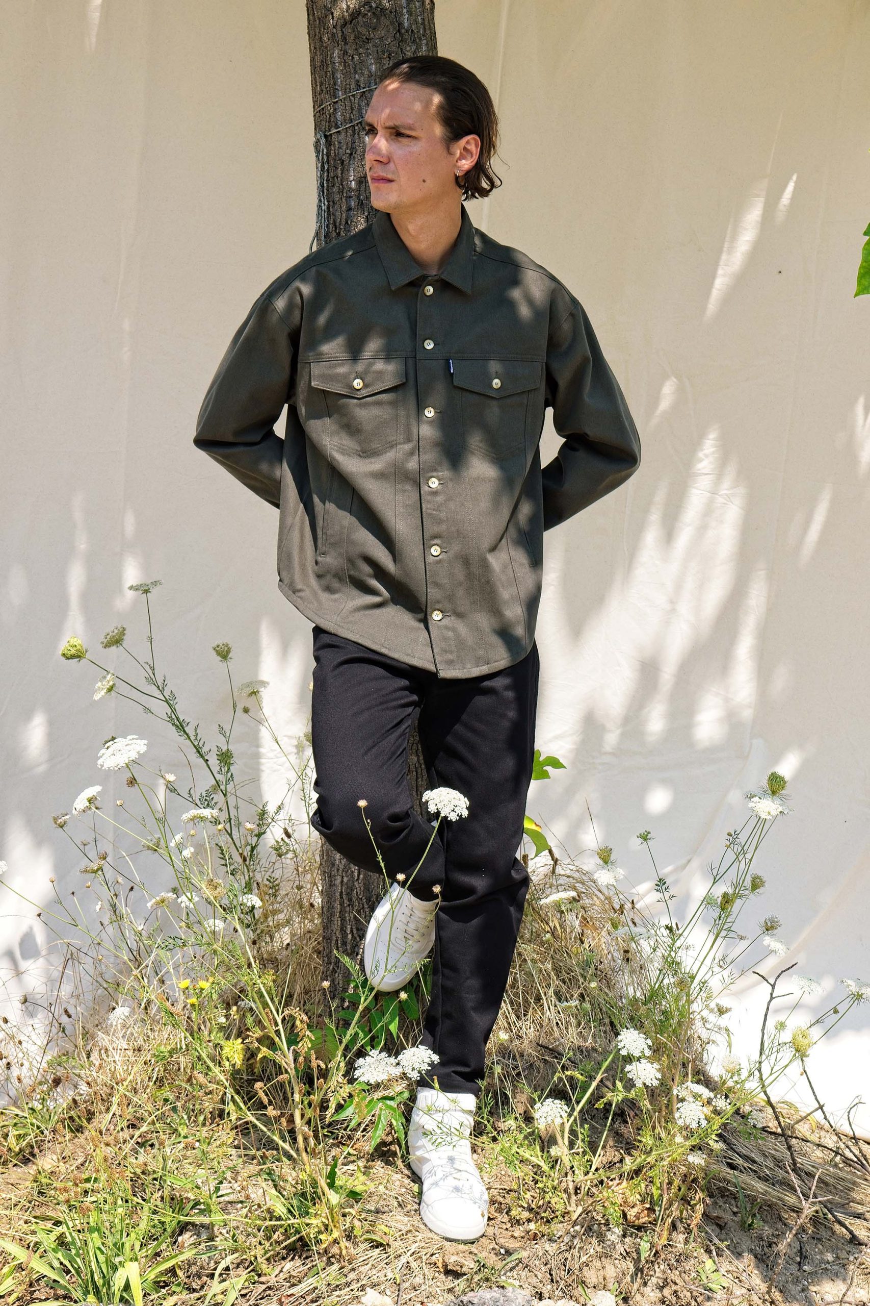 Veste-chemise Attis Kaki Foncé – Image 2