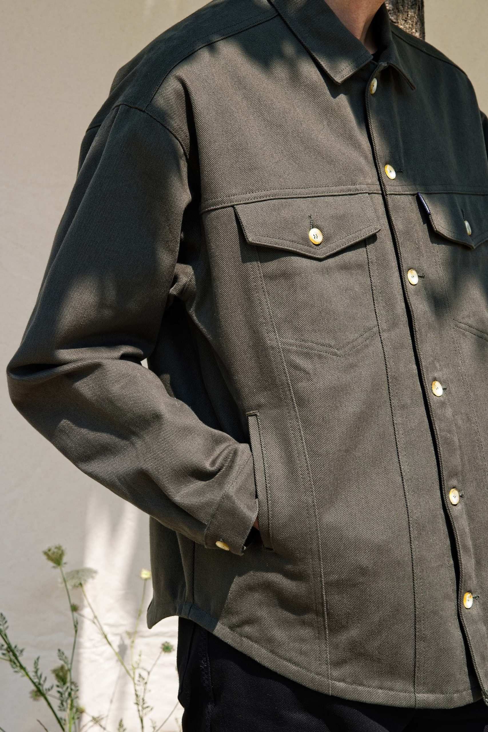 Veste-chemise Attis Kaki Foncé – Image 3