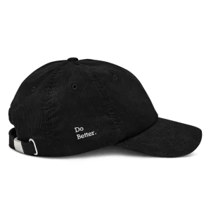 Casquette en velours côtelé brodée - "DO BETTER."