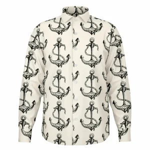 Chemise Homme Ancre Marine - Manches Longues