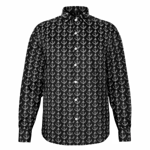 Chemise Homme - Manches Longues Motifs D'encre Marine
