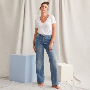 jeans large femme