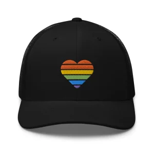 Casquette LGBT - Coeur arc en ciel