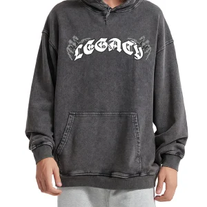 Sweat à capuche homme oversize Acid Wash - 420 GSM - "LEGACY"