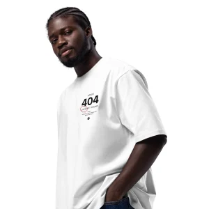 T-shirt Oversized “Error 404 – Love Not Found” – Streetwear