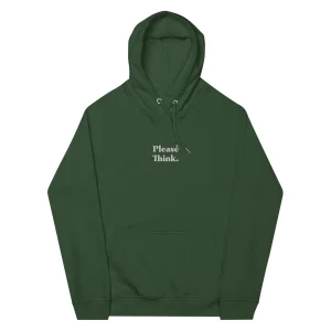 Pull à capuche - Please Think (Vert)