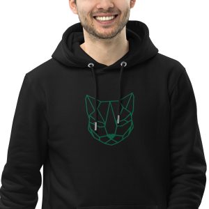 Pull à capuche brodé - "Origami love cat"