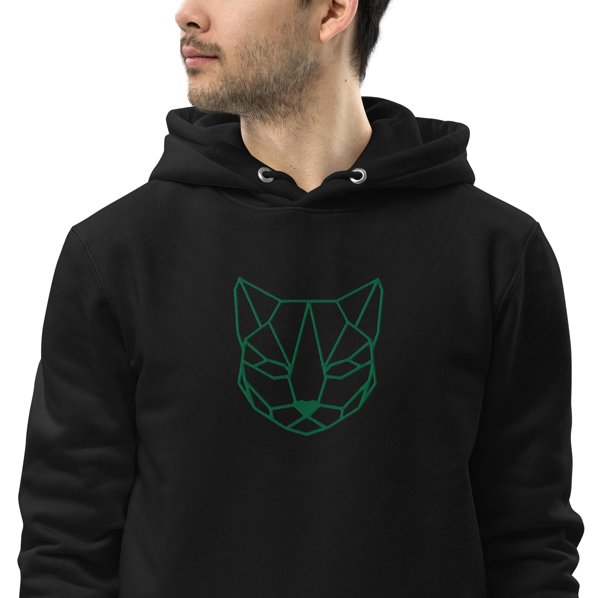 Pull à capuche brodé - "Origami love cat" – Image 3